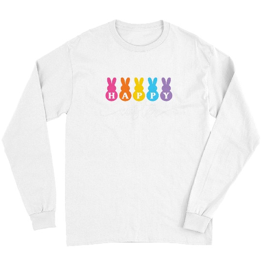 Funny Easter Bunny Rabbit Eggs Hunting Happy Easter Day Kids Long Sleeves