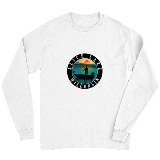 Alice Lake Wisconsin Fishing Sunset Long Sleeves