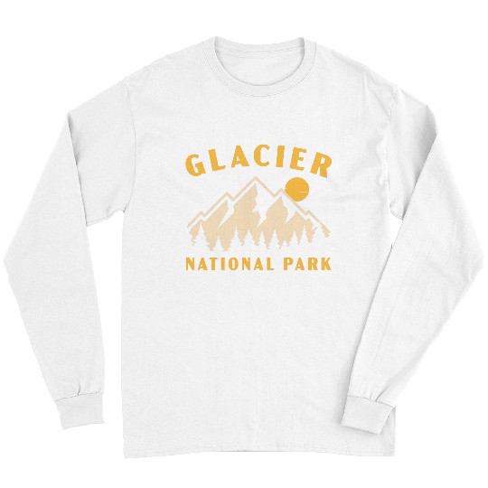 Glacier National Park Montana Women Men Kids Hiking Souvenir Long Sleeves