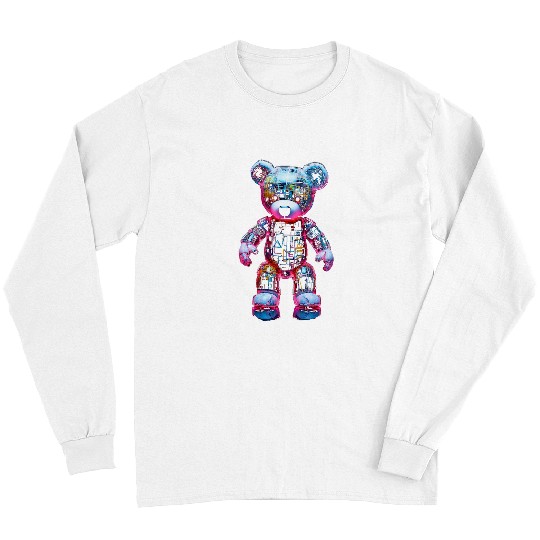 Bear Pet Bear robot Anime Graphic Colorful Animal Art Bear Long Sleeves