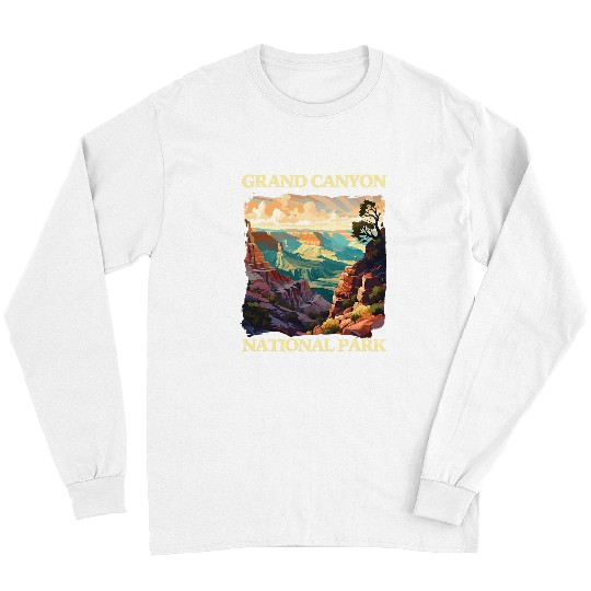 Grand Canyon Adventure Hiking Nature Lover Print Long Sleeves