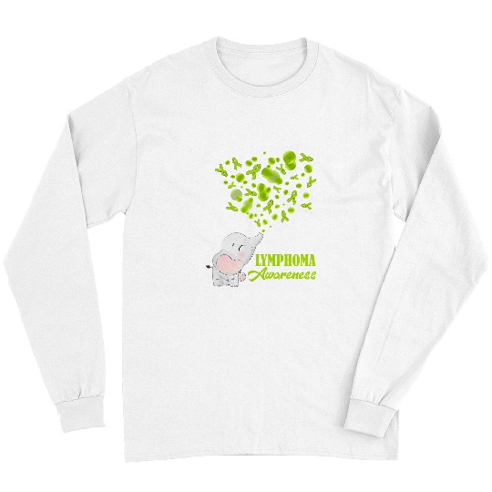 Elephant Pet Lime Green Balloons Lymphoma Awareness Month Long Sleeves