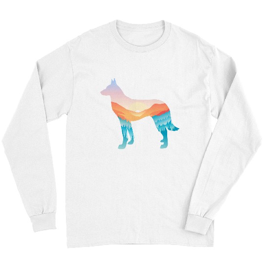 Belgian Malinois Nature Hiking Dog Sunrise Adventure Long Sleeves