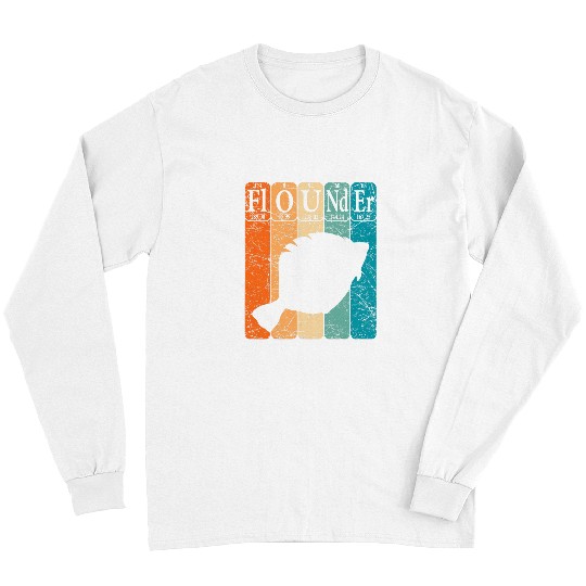 Flounder Periodic Table Elements Seafood Flounder Fishing Long Sleeves