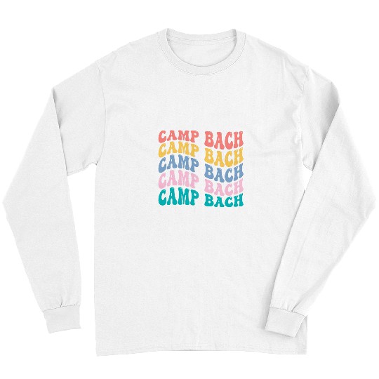 Camp Bach Bridesmaid Camping Bachelorette Groovy Matching 2 Long Sleeves