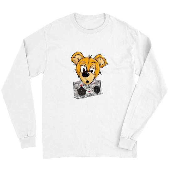 Bear Pet Teddy Bear Radio by San Francisco Street Artist Zamiro Long Sleeves