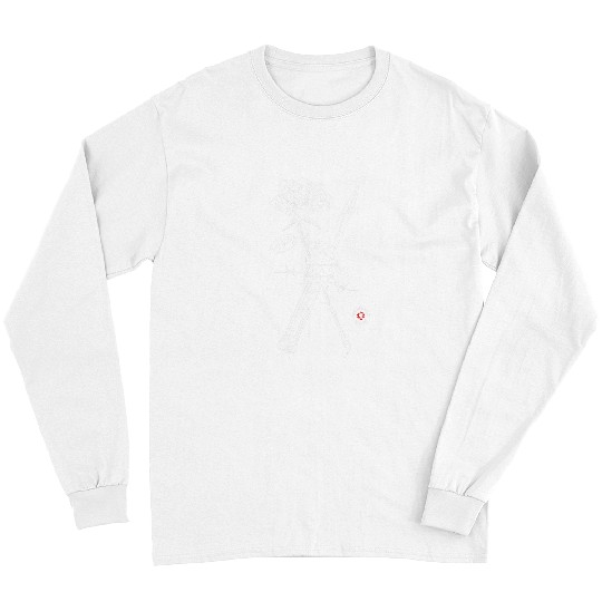 Barbed Wire Blade and Rose Memento Mori Tattoo Graphic Long Sleeves