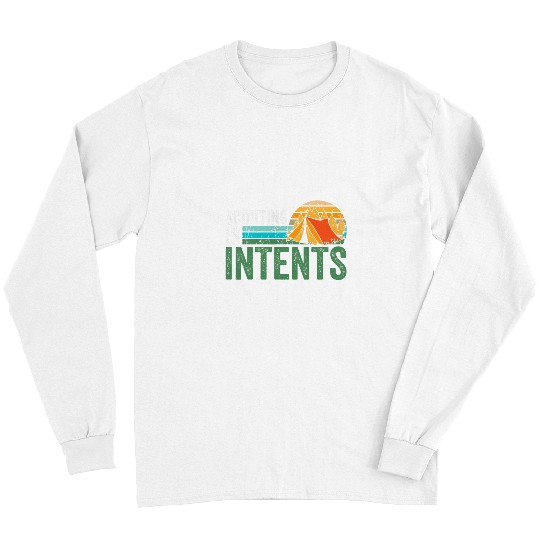 Scout Job is Intents Funny Scout Camping Happy Camper Retro Long Sleeves