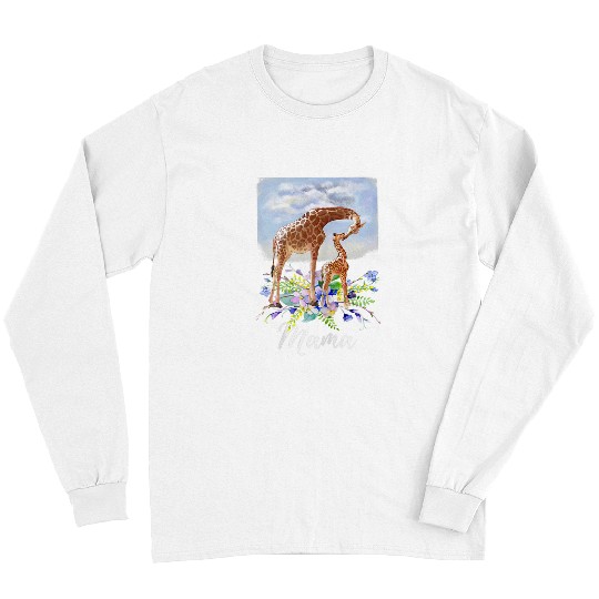Giraffe Pet Mama Giraffe New Mom Cute Mommy Gift For Mothers Day Long Sleeves