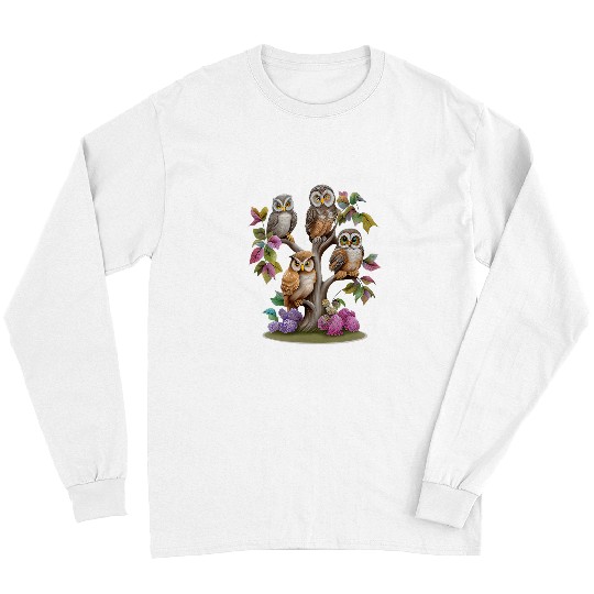 Owl Pet Night Bird Eagle Owl Barn Owl Wisdom Mouse 68 Long Sleeves