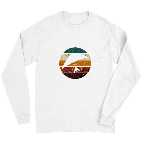 Hang Gliding Hang Glider Soaring Retro Flying Vintage Long Sleeves