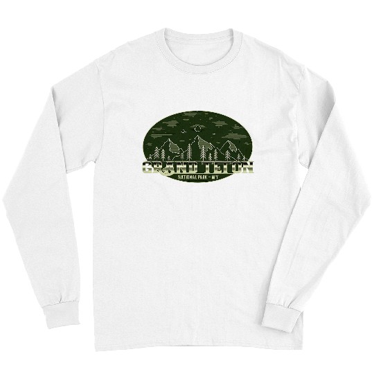 Grand Teton National Park Wyoming WY Mountains Souvenir Long Sleeves