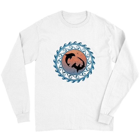 Hammerhead Shark Dolphin Tribal Long Sleeves