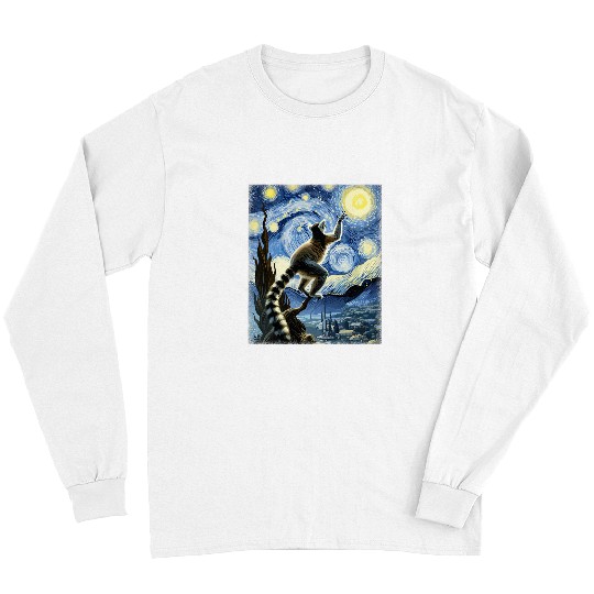 Lemur Pet Artistic Lemur Van Gogh Style Starry Night Lemur Long Sleeves