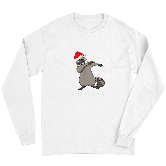 Raccoon Pet Dabbings Through The Snow Raccoon Raccoon Santa Christmas Long Sleeves
