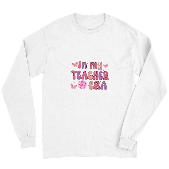 Groovy retro In My Teacher Era Butterfly School Teach women Long Sleeves
