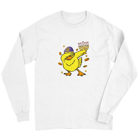 Duck Pet Funny Hanukkah Dabbings Duck Chrismukkah 131 Long Sleeves