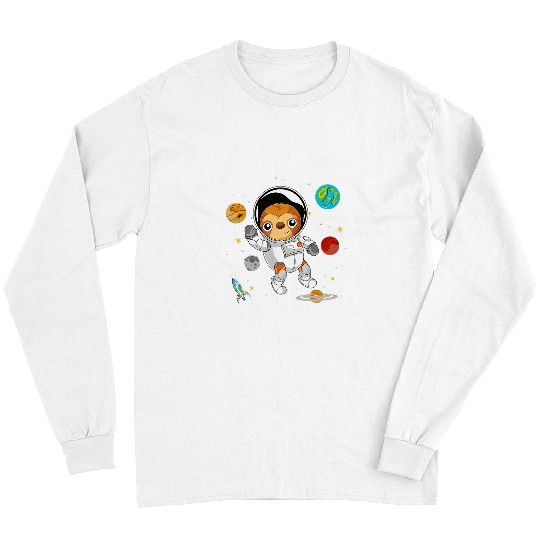 Sloth Pet Cute Animal Sloth Space Science Planerts Universe Astronaut Long Sleeves