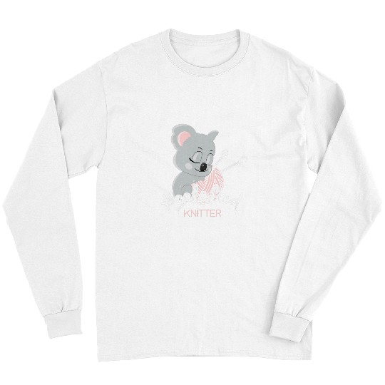 Koala Pet Knitter I Knitting Sewing Crochet Needlework Koala Long Sleeves