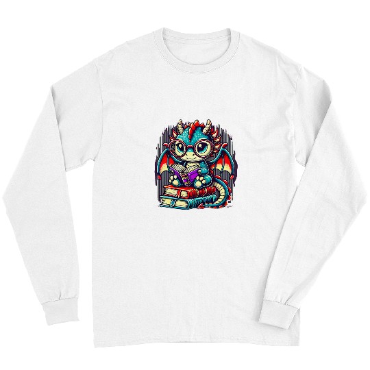 Dragon Pet Book Dragon Reading Long Sleeves