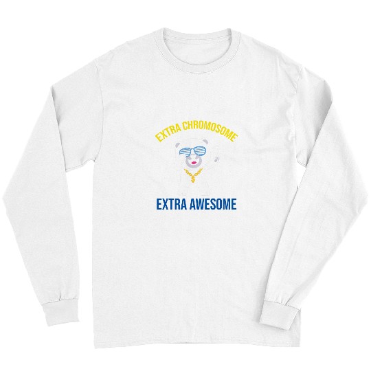 Bear Pet Extra Chromosome Extra Awesome Bear Down Syndromes Awareness Long Sleeves