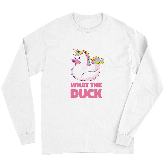 Duck Pet What the Duck Funny Rubber Ducky Unicorn Long Sleeves