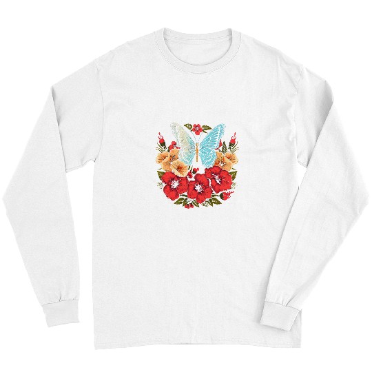 Butterfly Snapdragon flowers girl plant mom flowers spring Long Sleeves
