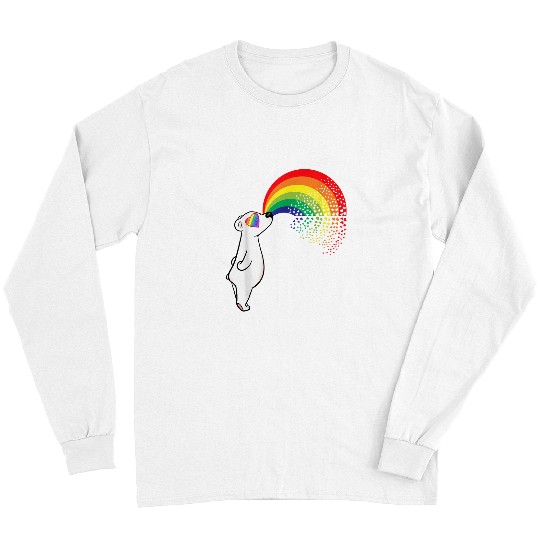 Bear Pet Gay Polar Bear Lover LGBTQ Stuff For Teens Rainbow Hearts Long Sleeves