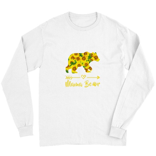 Bear Pet Mama Bear Sunflower Gift Funny Mothers Day Mom and Aunt 8 Long Sleeves