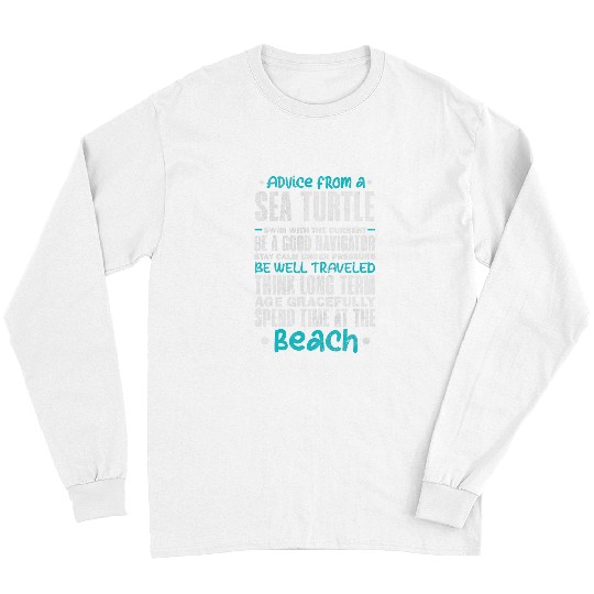 Turtle Pet Advice Spend Time Beach Marine Biologist Grunge Long Sleeves