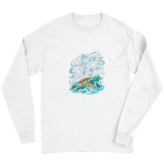 Turtle Pet Costa Maya Mexico Turtle Vacation Souvenir Beach 1 Long Sleeves