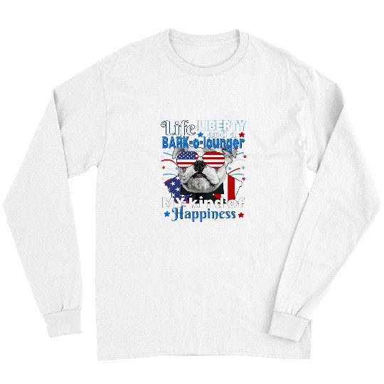 American Flag July 4 Bulldog Life Liberty BarkoLounger Long Sleeves