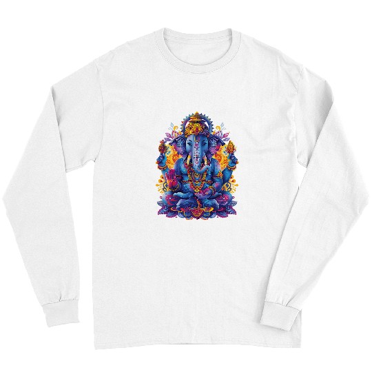 Elephant Pet Ganesh spiritual hindu god elephant yoga meditation 1 Long Sleeves