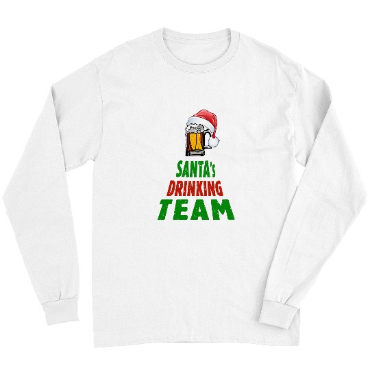 Beer Fun Beer Lover Funny Christmas Team Santa Vintage Long Sleeves