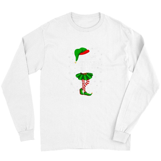 Bartender Elf Christmas Matching Family Women Girls Elf Long Sleeves