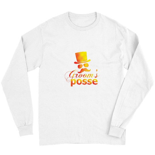 Grooms Posse Wedding Bachelor Party Groomsmen Tee Long Sleeves