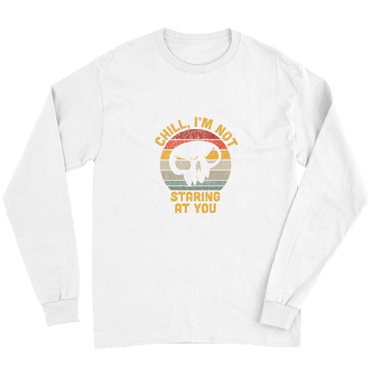 Fitness Gifts for Men Gym Lover Chill Im Not Staring At You Long Sleeves
