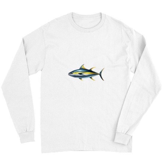 Fishing Lover Fish Graphic Design Yellowfin Tuna Long Sleeves