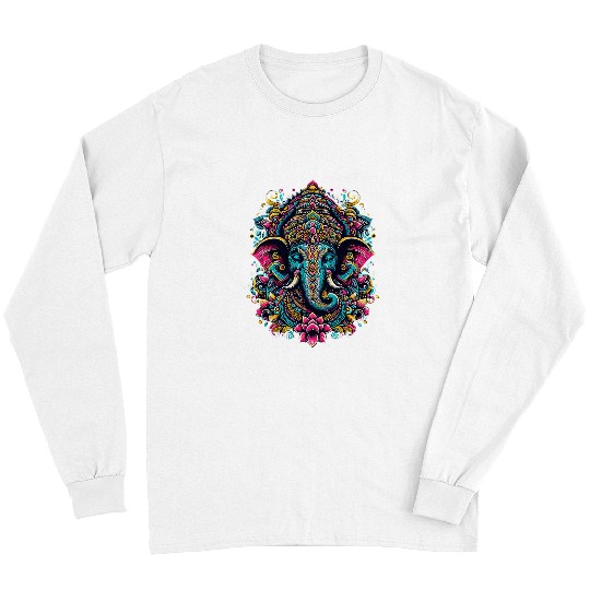 Elephant Pet Ganesh Symbol Yoga Hindu Elephant God Ganesha Puja 42 Long Sleeves