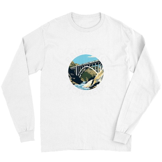 Bridge To Nowhere californias Los Angeles Forest Hiking Retro Long Sleeves