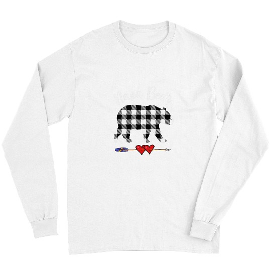 Bear Pet NANA BEAR Women Red Plaid Christmas Pajama Family Mom 4 Long Sleeves