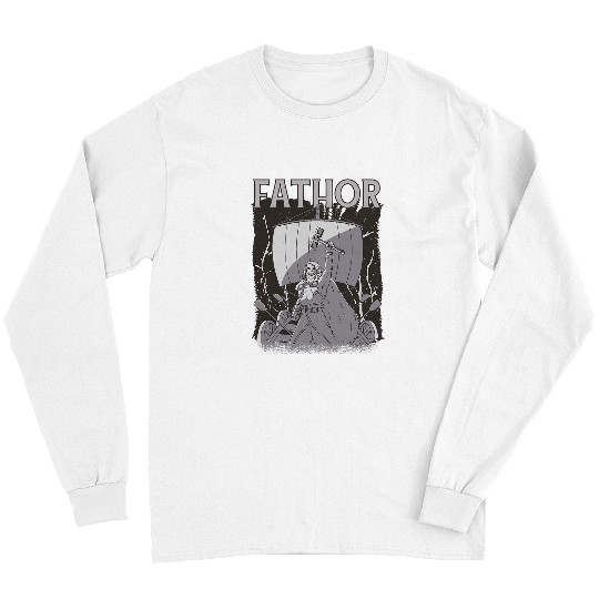 Mens Fathor Funny Viking God Fathers Day Dads Day Norse Culture Long Sleeves