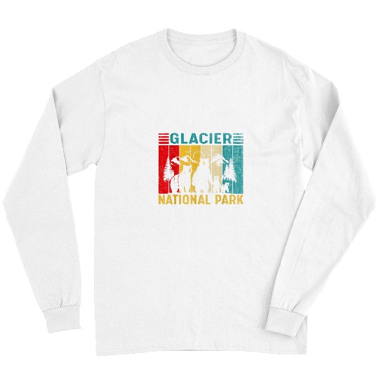 Bear Pet Glacier National Park Grizzly Bear Family Retro Long Sleeves