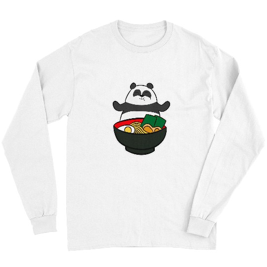 Panda Pet Love Ramen Cat Japanese Ramen Noodles Panda Long Sleeves