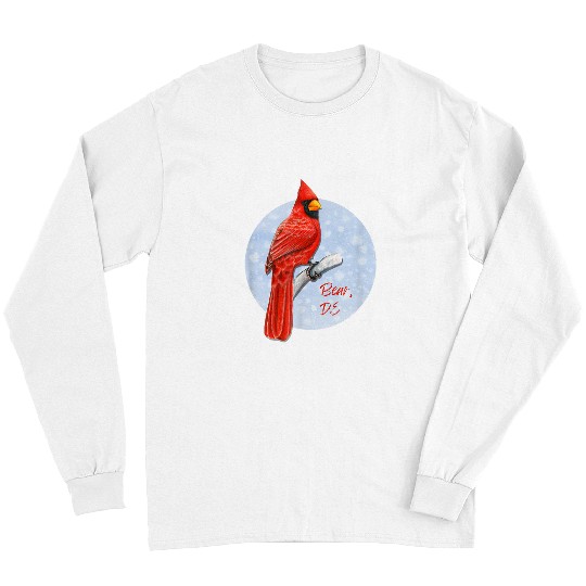 Bear Pet Bear DE Pride Red Cardinal Birder Birdwatching Long Sleeves