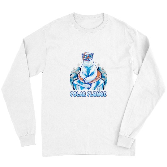 Bear Pet Polar Plunge Ice Jump Funny Polar Bear Winter Swimming 8 Long Sleeves