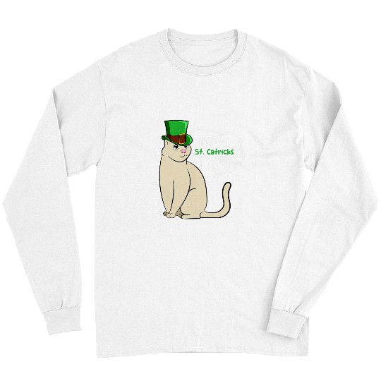 Happy St Catricks Day Kitten Cat Owner St Patricks Day Women Long Sleeves