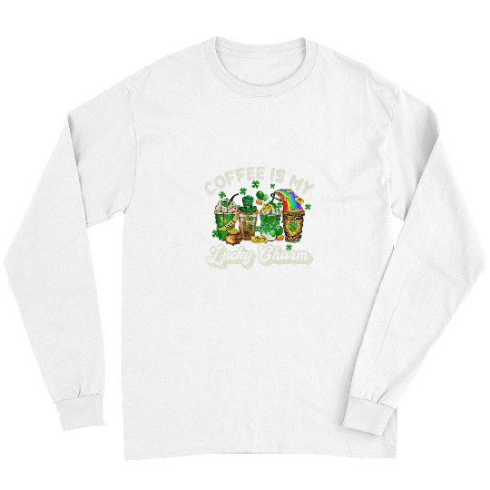 Coffee Fun Is My Lucky Charm Rainbow Green Balloon Long Sleeves