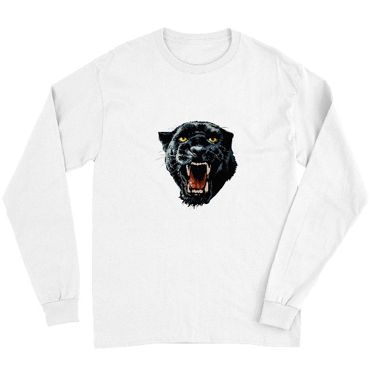 Owl Pet panthers black cats angry teeth growl animal 4 Long Sleeves