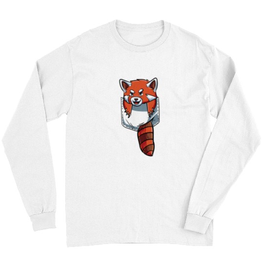 Panda Pet Lover Design Pocket Red Panda Long Sleeves